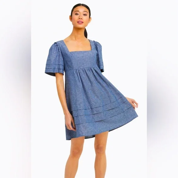 Draper James Dresses Nwt Draper James Chambray Babydoll Dress